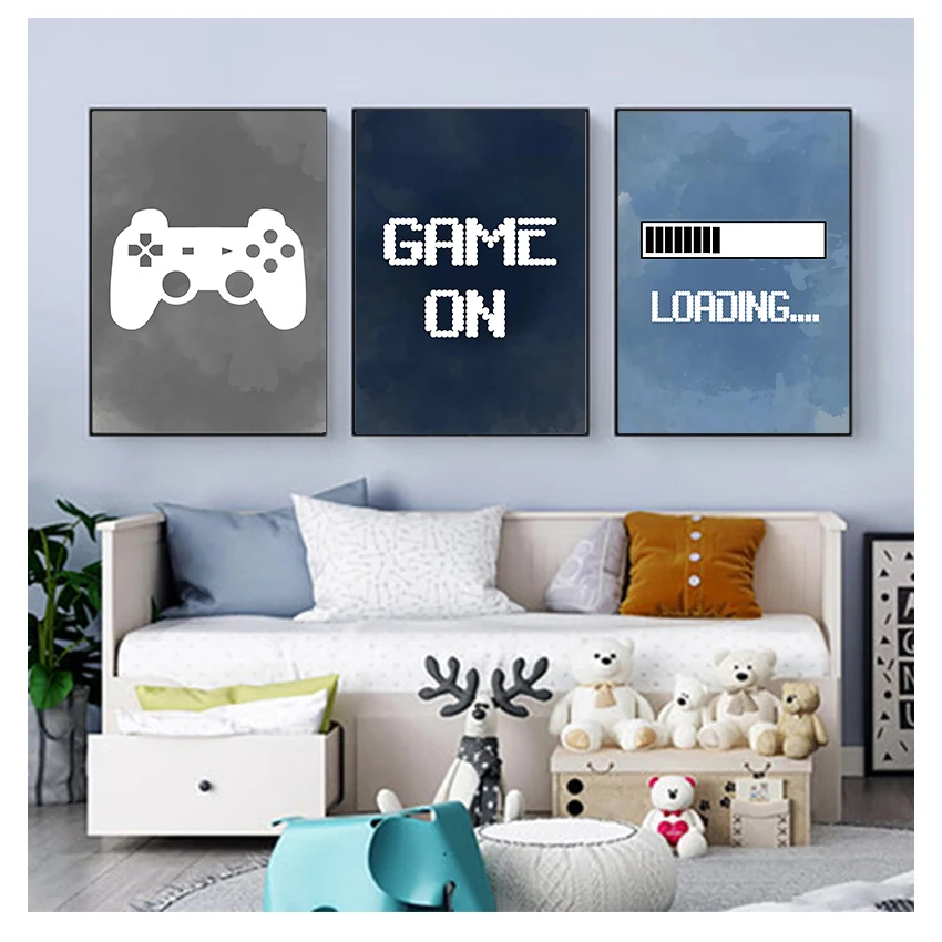 Baby Nursery Toy - Wanddekoration für Jungenzimmer, Gaming-Party Poster Drucke,