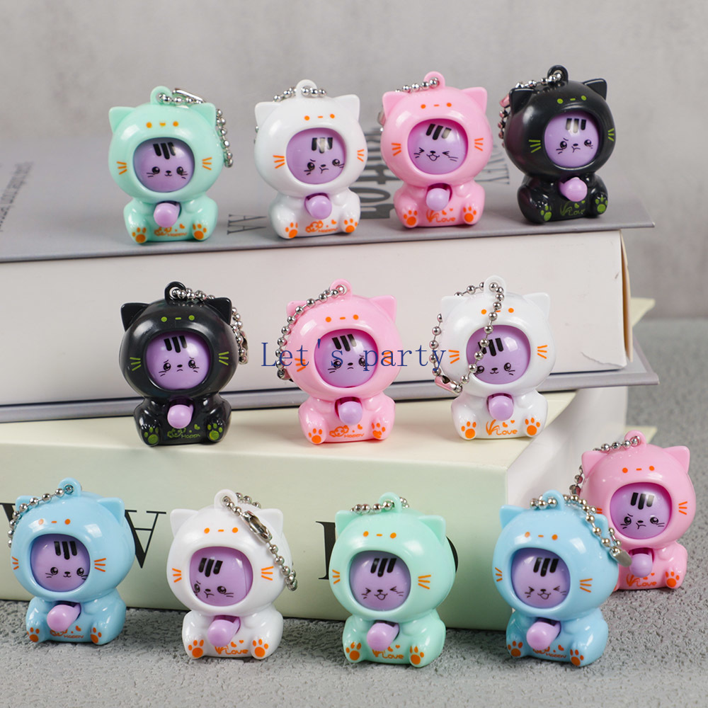 Baby Nursery Dolls - 10 Stücke Cartoon Mini Katze Gesicht