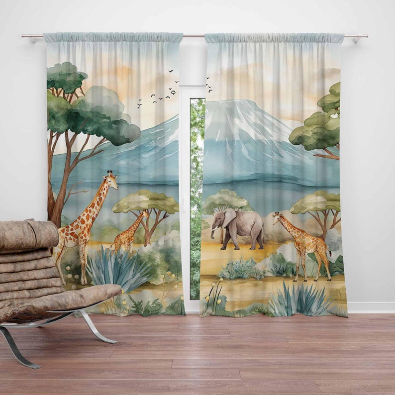 Baby Nursery In Hospital - Safari Tiere Kinder Vorhänge Baby Boy