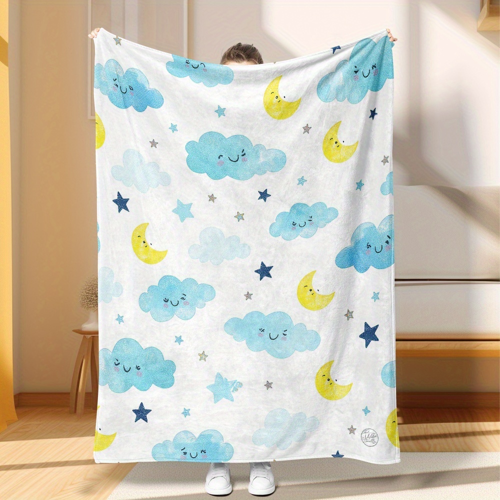 Baby Nursery In Hospital - Niedliche Wolken-Mond-Sterne-Decke für Babys und Kinder,