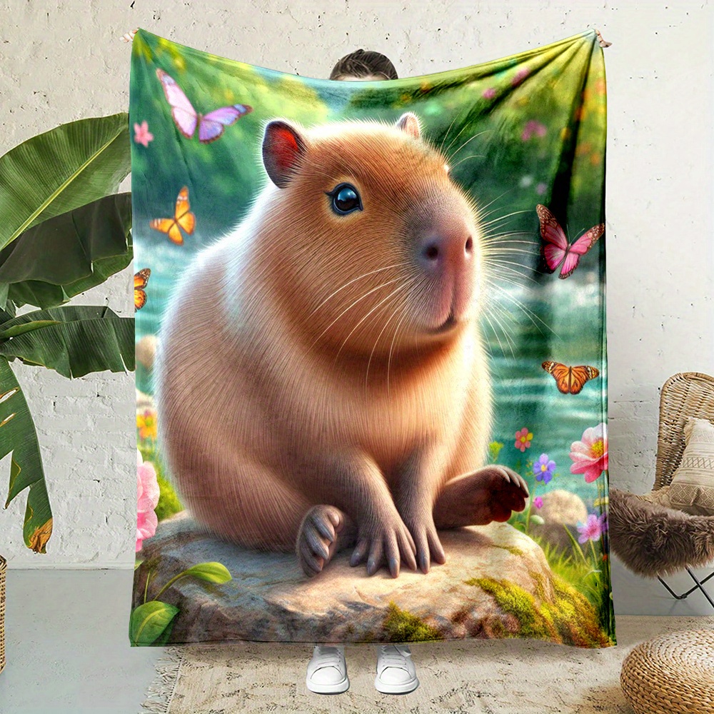 Baby Nursery In Hospital - Superweiche Decke mit Eichhörnchen-Waldtier-Print, gemütliche Fleece-Decke,