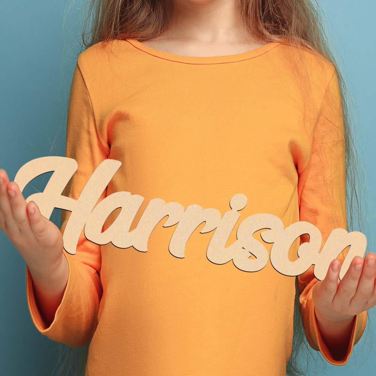 Baby Name Wall Art - Personalisierte Namensschilder aus Massivholz mit geometrischen