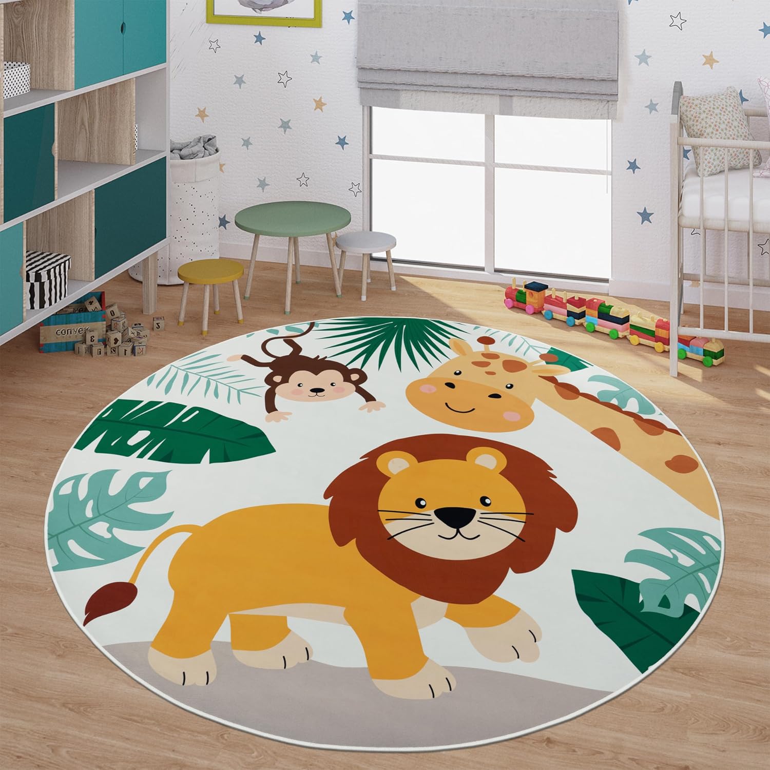 Weiche Runde Spielmatte mit Ds – Baby Nursery Jungle Rug Bewertung und Preis