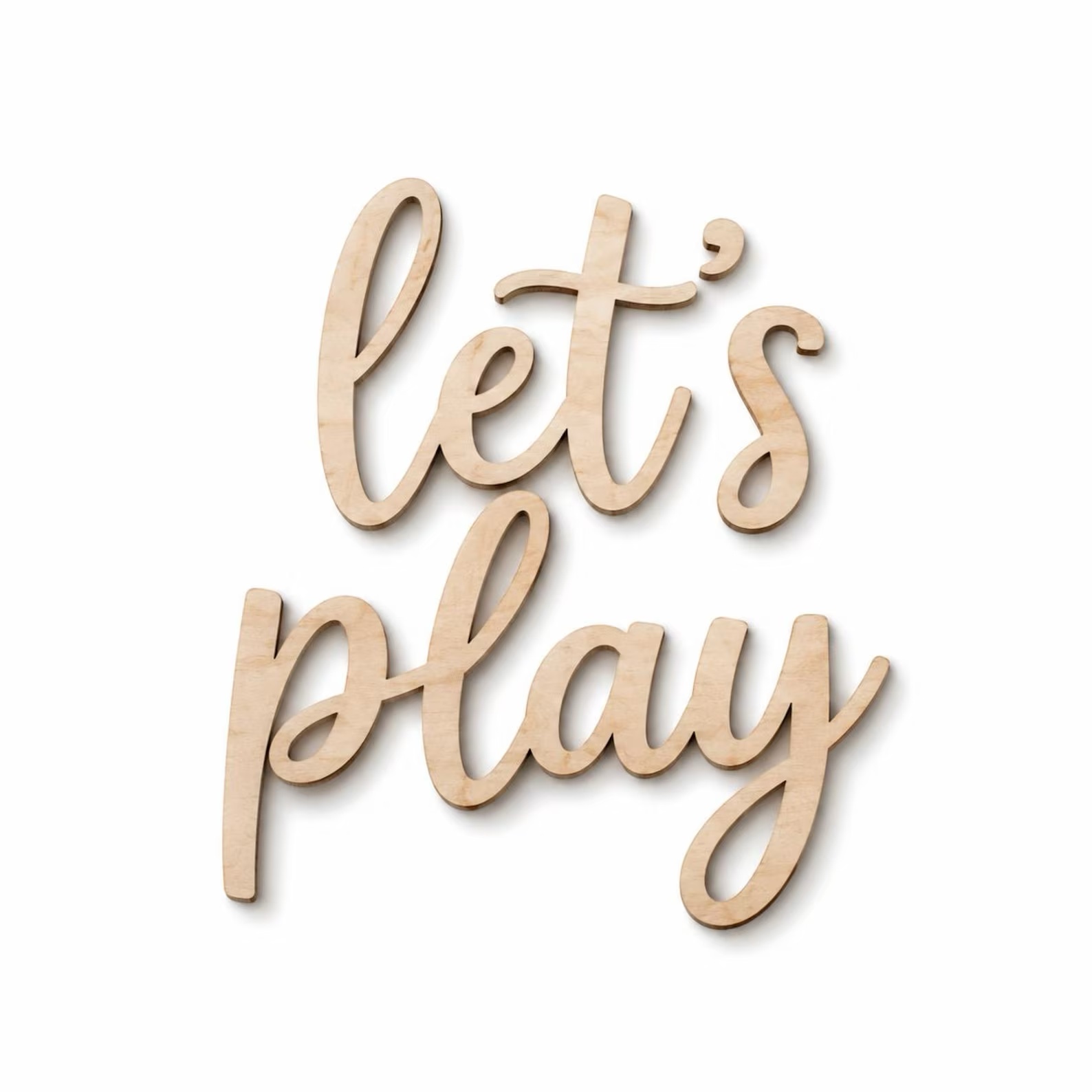 Holzschild 'Let's Play' für di – Baby Nursery Toy Bewertung und Preis