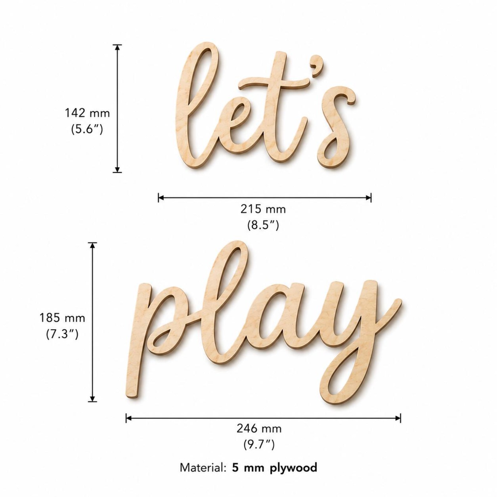 Holzschild 'Let's Play' für di – Baby Nursery Toy Bewertung und Preis