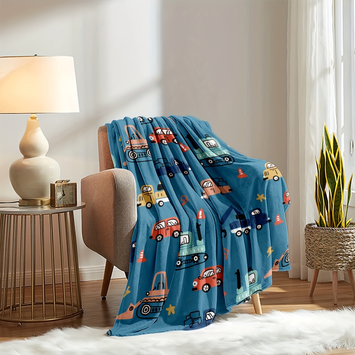 Blaue Baufahrzeug-Motiv Fleece – Baby Nursery In Hospital Bewertung und Preis
