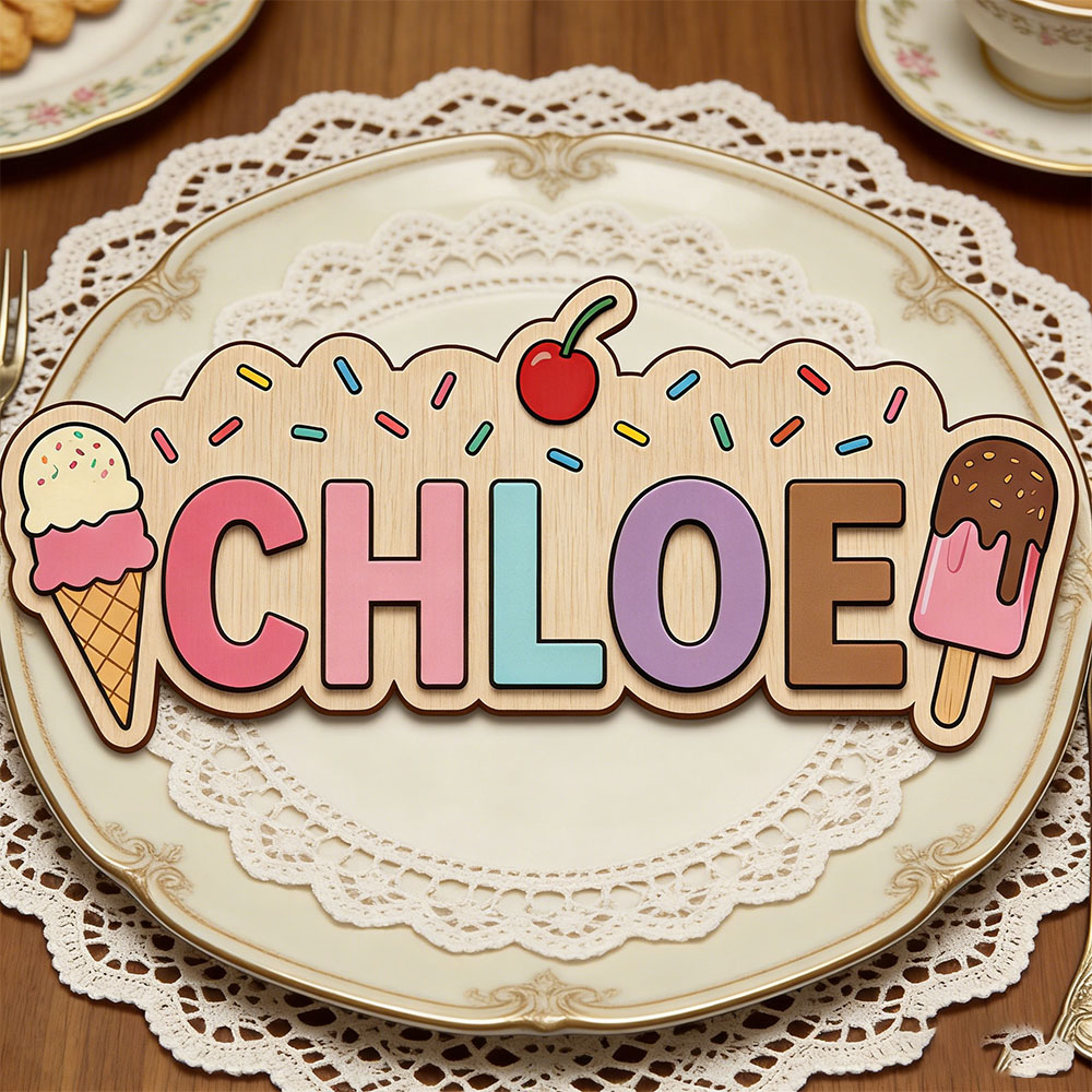 Eiscreme-Waffel Eis am Stiel T – Baby Name Wall Art Bewertung und Preis