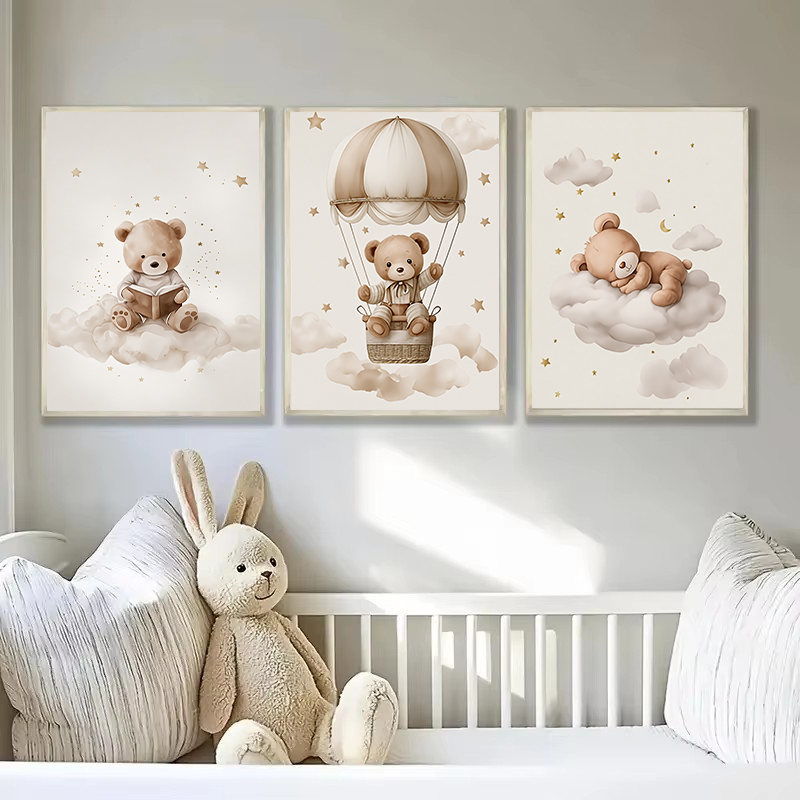 3 teile/satz Böhmischen Teddyb – Baby Name Wall Art Bewertung und Preis